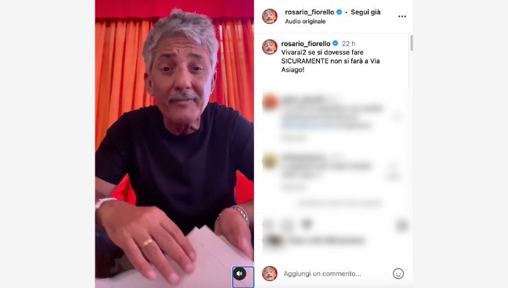 fiorello rompe il silenzio su instagram