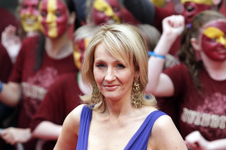 L'autrice J.K Rowling alla premiere dell'ultimo capitolo di Harry Potter
